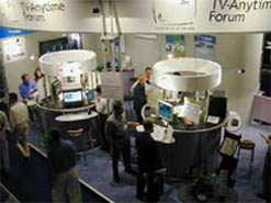 Exhibit managed by Kellie McKeown at IBC 2000